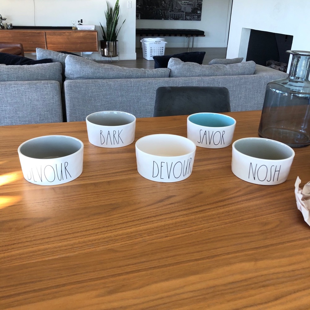 RAE DUNN dog food dish 5 to choose from